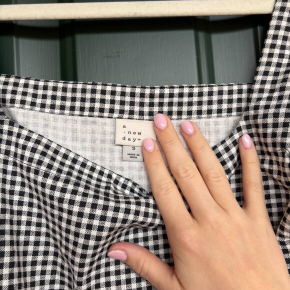 Women's Tank Mini Shift Dress Gingham - A New Day - Small - Picture 3 of 3